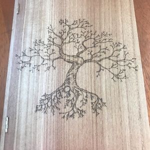 Wood burned keepsake box